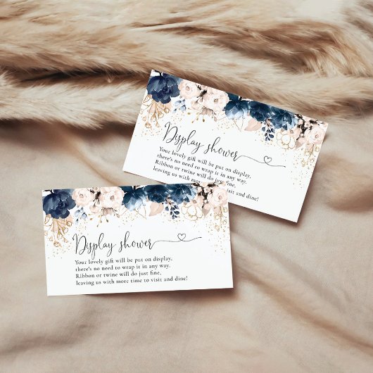 Navy Blue en Dusty Roos Display Douche Kaart