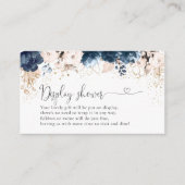 Navy Blue en Dusty Roos Display Douche Kaart (Voorkant)