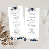 Navy Blue en Dusty Roos huwelijksprogramma Programma