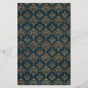 Navy Blue en Faux Glitter Gold