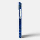 Navy Blue en Faux Gold Marble Acrylic Abstraction Case-Mate iPhone Case (Achterkant / Links)