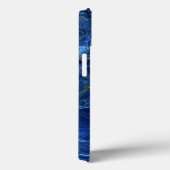 Navy Blue en Faux Gold Marble Acrylic Abstraction Case-Mate iPhone Case (Achterkant / Rechts)