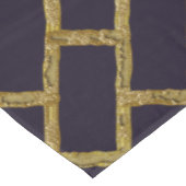 Navy Blue en Gold Brick Pattern Tafelkleed (Gekanteld)