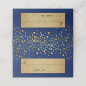 Navy Blue en Gold Chevron en Confetti Stippen 2 (Buitenkant ongevouwen)