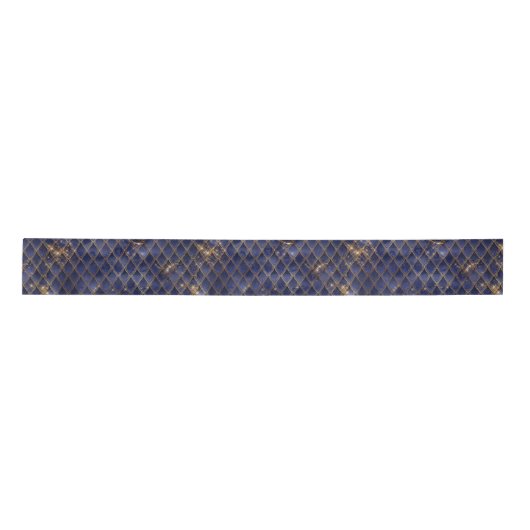 Navy Blue en Gold Dragon Scales Lint (Voorkant)