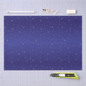 Navy Blue en Gold Glitter Stars Kerstmis  Tissuepapier (Craft)