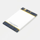 Navy Blue en Gold Marble Modern Stylish Post-it® Notes (Schuin)