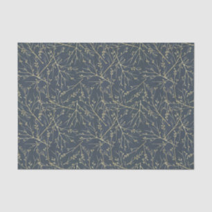 Navy Blue en Gold Pattern Tissuepapier