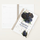 Navy Blue en Gold Rozen Wedding Planner (Display)