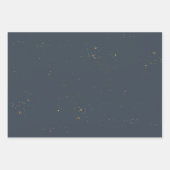 Navy Blue en Gold Wrapping Paper (Voorkant 3)