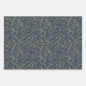 Navy Blue en Gold Wrapping Paper (Voorkant)