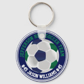 Navy Blue en Green Soccer ⚽ Sleutelhanger (Achterkant)