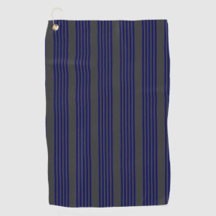Navy blue en houtskool met vijf strepen golfhanddoek