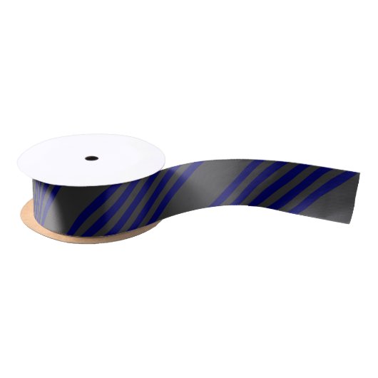 Navy blue en houtskool met vijf strepen lint (Spoel)