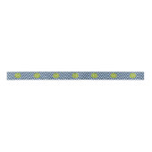 Navy Blue en Lime Green Chevrons Custom Monogram Lint (Voorkant)