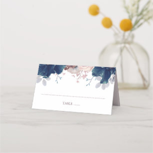 Navy Blue en Mauve Bloemenbruiloft
