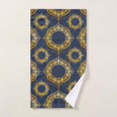 Navy Blue en of Violet met Gold Mandalas Bad Handdoek (Handdoek)