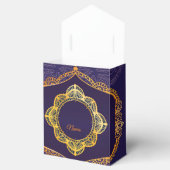 Navy Blue en of Violet met Gold Mandalas Bedankdoosjes (Geopend)