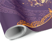 Navy Blue en of Violet met Gold Mandalas Cadeaupapier (Rol Hoek)