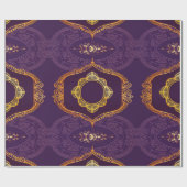 Navy Blue en of Violet met Gold Mandalas Cadeaupapier (Vlak)
