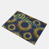 Navy Blue en of Violet met Gold Mandalas Deurmat (Schuin)