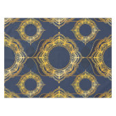 Navy Blue en of Violet met Gold Mandalas Tafelkleed (Voorkant (Horizontaal))
