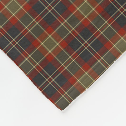 Navy Blue en Red Rustic Pset Pattern Fleece Deken (Hoek)