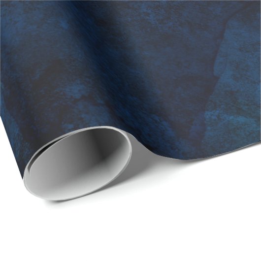 Navy Blue en Silver Faux Glitter Agate Cadeaupapier (Rol Hoek)