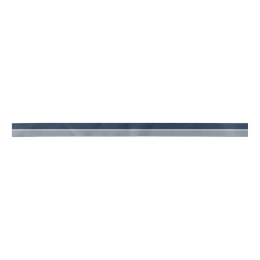 Navy Blue en Silver Grey Stripes Lint (Voorkant)