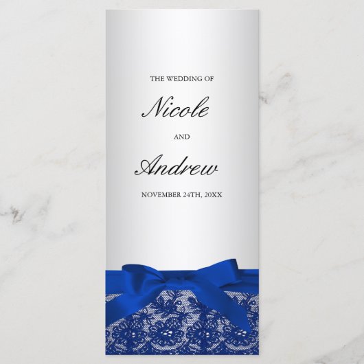 Navy Blue en Silver Lace Programma (Voorkant)