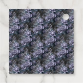 Navy Blue en Silver Uil Bedankjes Labels (Achterkant)