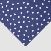 Navy Blue en White Confetti Stippen Pattern Tissuepapier (Detail)