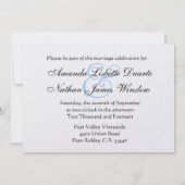 Navy Blue en White Diamond Damask Wedding Kaart (Achterkant)