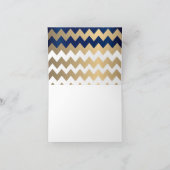 Navy Blue en White Gold Confetti Stippen - Harteli Bedankkaart (Binnen)