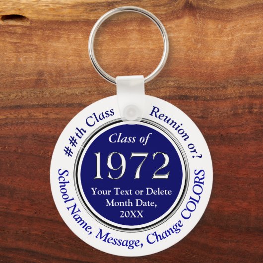 Navy Blue en White, klasse 72, feestvieren Sleutelhanger (Voorkant)