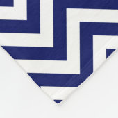 Navy Blue en White Large Chevron ZigZag Pattern Fleece Deken (Hoek)