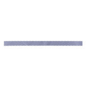 Navy Blue en White Large Chevron ZigZag Pattern Lint (Voorkant)