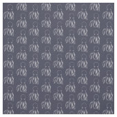Navy Blue en White Octopus Pattern Stof (Swatch)