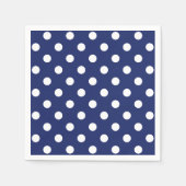 Navy Blue en White Polka Dot Pattern Servet (Voorkant)