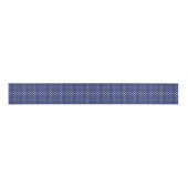 Navy Blue en White Polka Dots Pattern Grosgrain Lint (Voorkant)