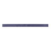 Navy Blue en White Polka Dots Pattern Lint (Voorkant)