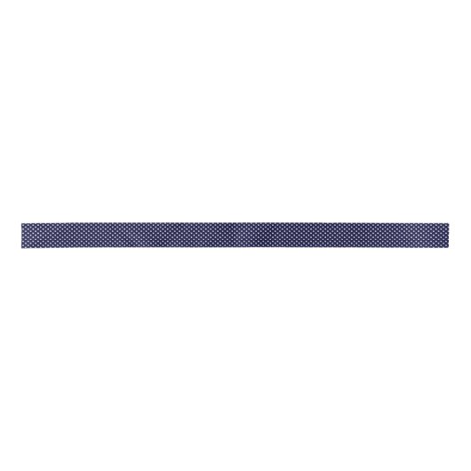 Navy Blue en White Polka Dots Pattern Lint (Voorkant)