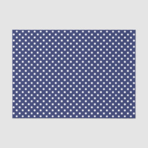 Navy Blue en White Polka Dots Pattern Tissuepapier