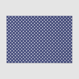 Navy Blue en White Polka Dots Pattern Tissuepapier