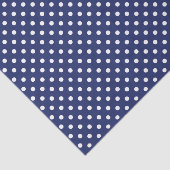 Navy Blue en White Polka Dots Pattern Tissuepapier (Detail)