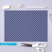 Navy Blue en White Polka Dots Pattern Tissuepapier (Craft)