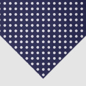 Navy Blue en White Polka Dots Pattern Tissuepapier (Detail)