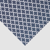 Navy Blue en White Quatrefoil Pattern Tissuepapier (Detail)