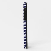 Navy Blue en White Scallop Pattern Case-Mate iPhone Case (Achterkant/links)