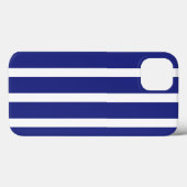 Navy blue en white strepen patroon Case-Mate iPhone case (Achterkant (horizontaal))